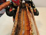 Vecceli Italy Shoulder Bag Faux Rust and Browns Crocodile Skin