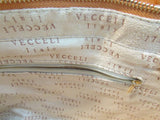 Vecceli Italy Shoulder Bag Faux Rust and Browns Crocodile Skin