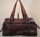 La Gioe di Toscana Burgundy Leather Satchel