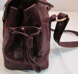 La Gioe di Toscana Burgundy Leather Satchel