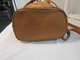 Vittoria Carmel Genuine Leather Patchwork Drawstring Bucket