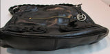 Elliott Lucca Black Leather with Braided Shoulder Strap Purse