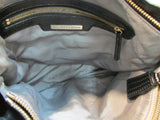 Elliott Lucca Black Leather with Braided Shoulder Strap Purse