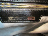Elliott Lucca Black Leather with Braided Shoulder Strap Purse
