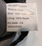 Elliott Lucca Black Leather with Braided Shoulder Strap Purse