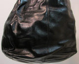 Elliott Lucca Black Leather with Braided Shoulder Strap Purse