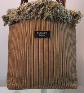 Bagolitas by Janice Stripped Cloth Shoulder Tote