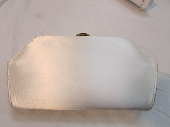 Silk Light Gold Evening Clutch/Shoulder Bag