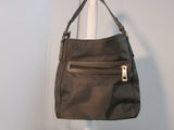 Sondra Roberts Squared Brown Nylon Hobo