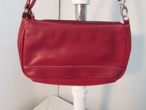 Mila Paoli Burgundy Leather Purse Pocketbook