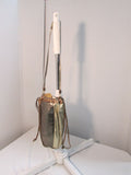 Dame by David Mehler Metallic Gold/Copper/Silver Drawstring Shoulder Bag