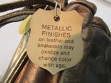 Dame by David Mehler Metallic Gold/Copper/Silver Drawstring Shoulder Bag