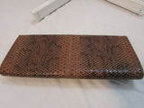 Lulu Townsend Brown Snakeskin Clutch