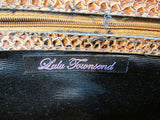 Lulu Townsend Brown Snakeskin Clutch