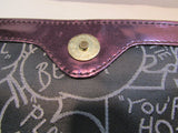 Betsey Johnson Purple Metallic Faux Leather Bag