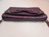 Betsey Johnson Purple Metallic Faux Leather Bag