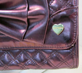 Betsey Johnson Purple Metallic Faux Leather Bag