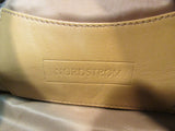 Nordstrom Tan Leather and Brown Suede Small Hobo Purse