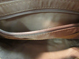 Nordstrom Tan Leather and Brown Suede Small Hobo Purse