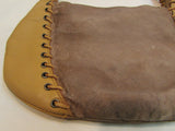 Nordstrom Tan Leather and Brown Suede Small Hobo Purse