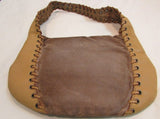 Nordstrom Tan Leather and Brown Suede Small Hobo Purse