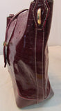 Arcadia Burgundy Genuine Patent Leather Made in Italy Tote