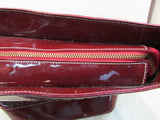 Arcadia Burgundy Genuine Patent Leather Made in Italy Tote