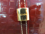Arcadia Burgundy Genuine Patent Leather Made in Italy Tote