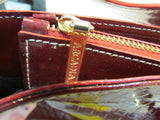 Arcadia Burgundy Genuine Patent Leather Made in Italy Tote