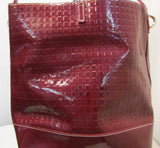 Arcadia Burgundy Genuine Patent Leather Made in Italy Tote