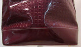 Arcadia Burgundy Genuine Patent Leather Made in Italy Tote