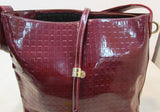 Arcadia Burgundy Genuine Patent Leather Made in Italy Tote