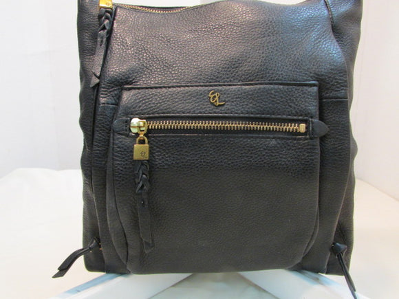 Elliott Lucca Black Pebble Leather Crossbody