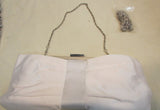 White Silk like Evening Bag