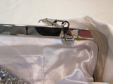 White Silk like Evening Bag