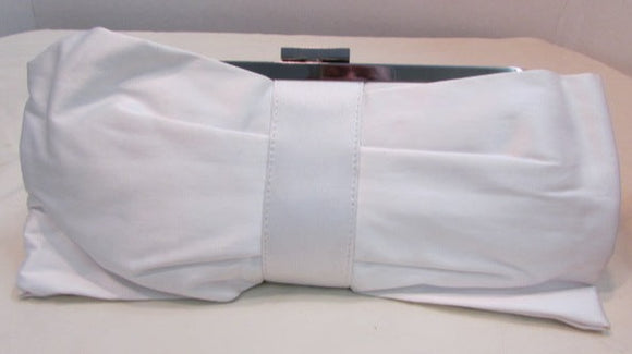 White Silk like Evening Bag