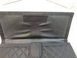 Classics Black Quilted Canvas Organizer Wallet