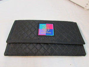 Classics Black Quilted Canvas Organizer Wallet