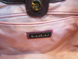 Lulu Faux Leather Purple, Rose, Brown Retro Clutch
