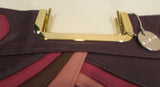 Lulu Faux Leather Purple, Rose, Brown Retro Clutch