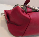 Delicious Vinyl Red and Cow Print Shoulder Handbag