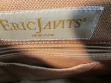 Erik Javits Fabric Woven Croc Leather Satchel