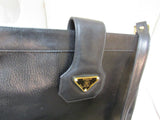 Rinaldi Black Pebble Leather Crossbody Purse