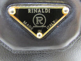 Rinaldi Black Pebble Leather Crossbody Purse
