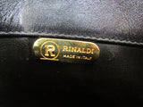 Rinaldi Black Pebble Leather Crossbody Purse