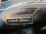 Charles Jourdan Black Croc Leather Satchel