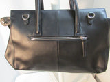 Charles Jourdan Black Croc Leather Satchel