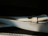Mezzi Baby Blue Suede and Pebble Leather Carezza Envelope Clutch