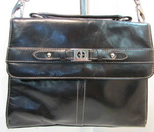 Giani Bernini Black Leather Crossbody Bag