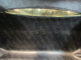 Rodo Italy Black Hard Wicker Handbag